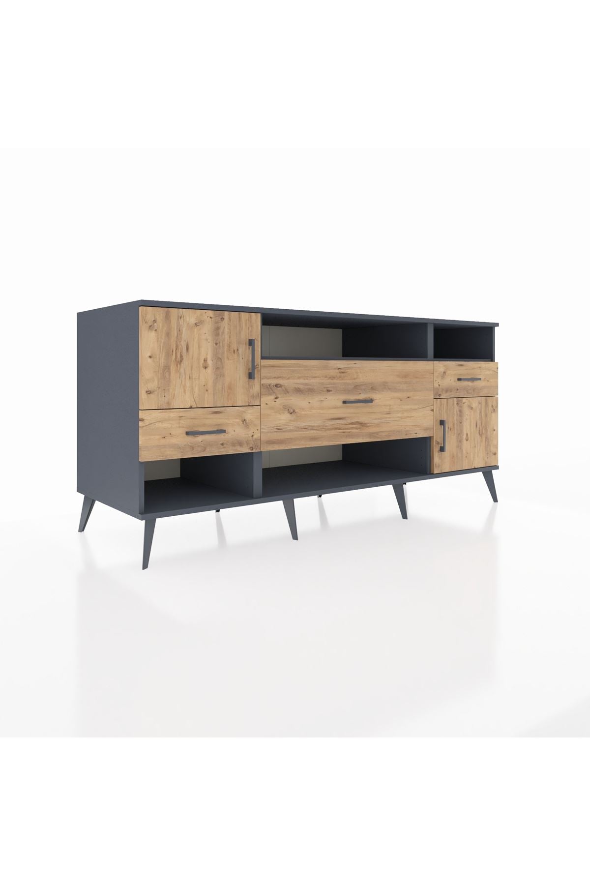Kronos Konsol 3 Raflı 3 Çekmeceli 2 Kapaklı 176x59x83 - S610M024V12C