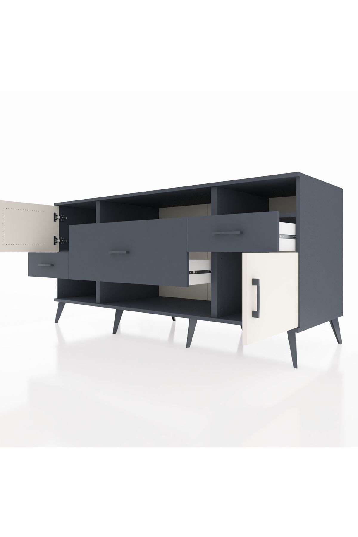 Kronos Konsol 3 Raflı 3 Çekmeceli 2 Kapaklı 176x59x83 - S610M024V14C