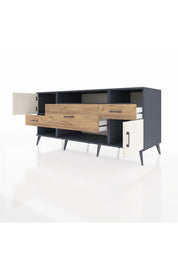Kronos Konsol 3 Raflı 3 Çekmeceli 2 Kapaklı 176x59x83 - S610M024V15C