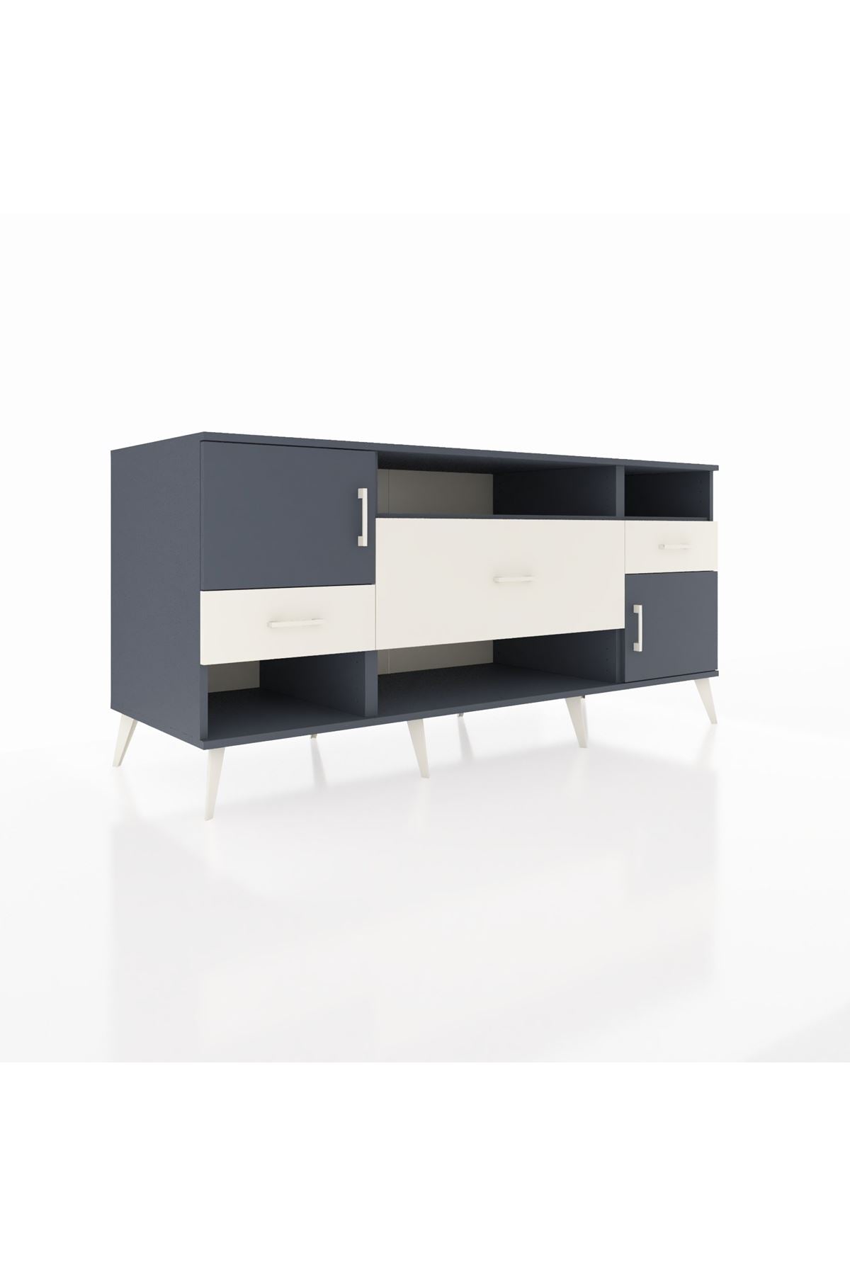 Kronos Konsol 3 Raflı 3 Çekmeceli 2 Kapaklı 176x59x83 - S610M024V16C