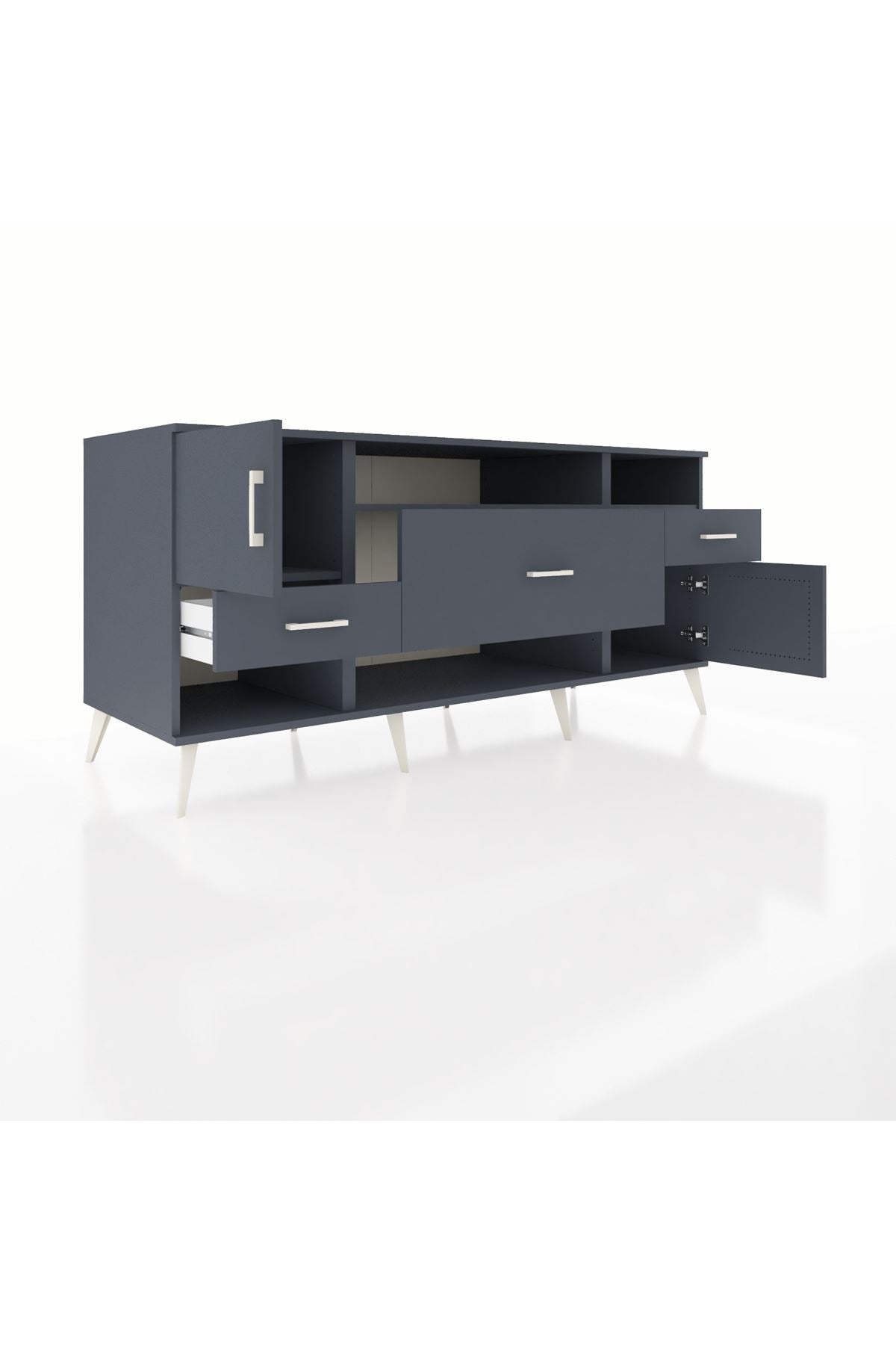 Kronos Konsol 3 Raflı 3 Çekmeceli 2 Kapaklı 176x59x83 - S610M024V17C