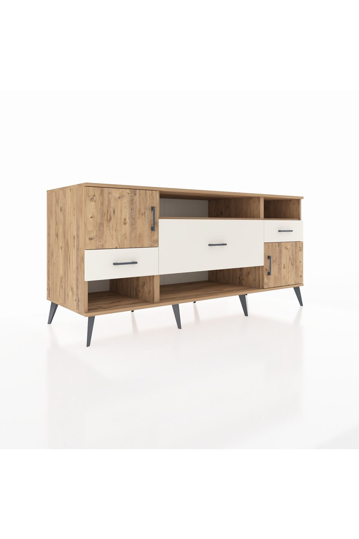 Kronos Konsol 3 Raflı 3 Çekmeceli 2 Kapaklı 176x59x83 - S610M024V19C