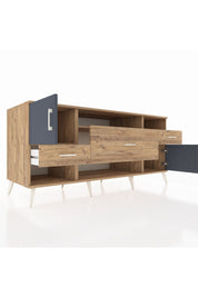 Kronos Konsol 3 Raflı 3 Çekmeceli 2 Kapaklı 176x59x83 - S610M024V27C