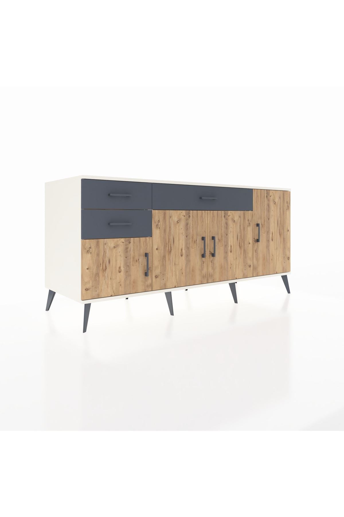 Kronos Konsol 3 Raflı 3 Çekmeceli 4 Kapaklı 176x59x83 - S610M025V02C