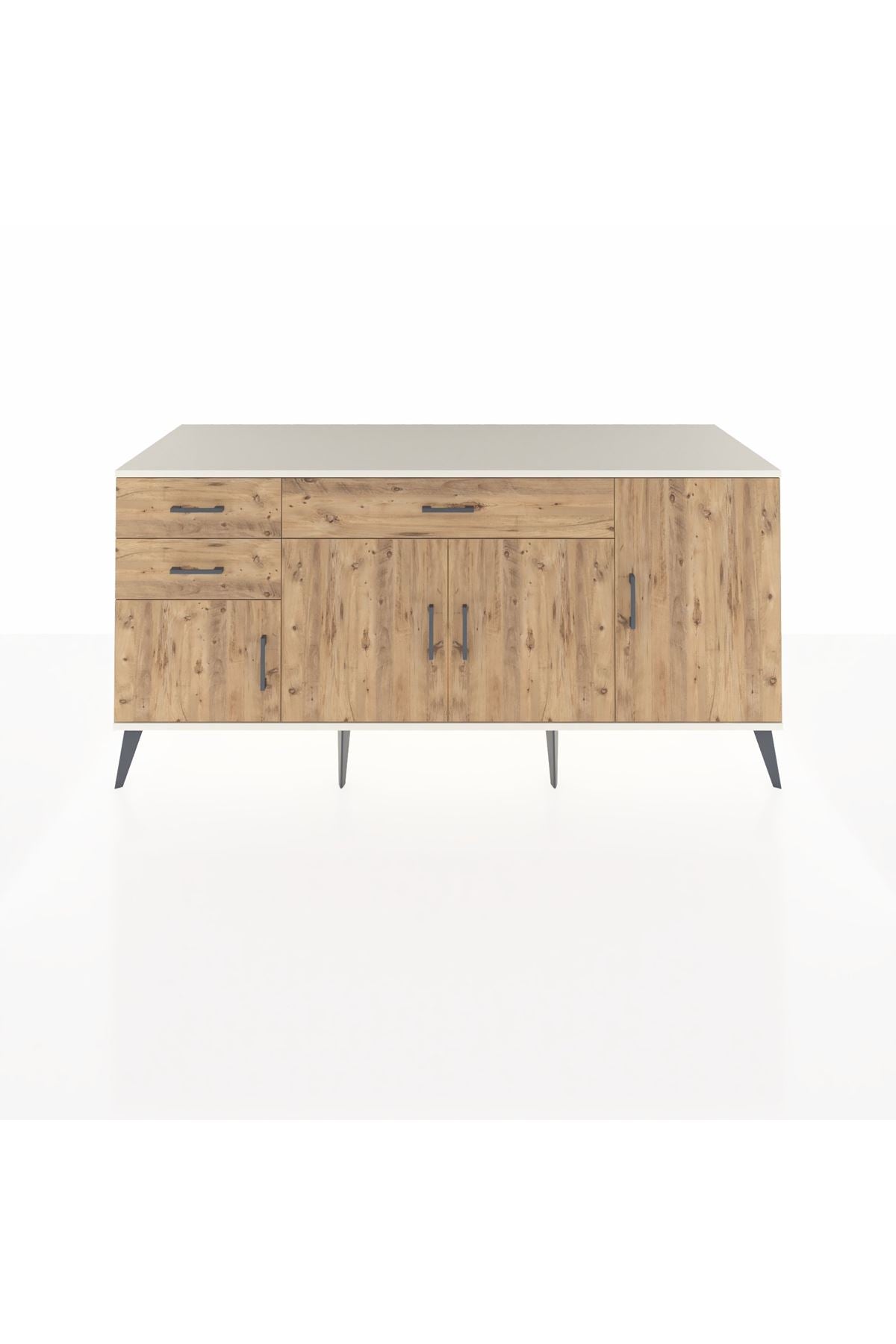 Kronos Konsol 3 Raflı 3 Çekmeceli 4 Kapaklı 176x59x83 - S610M025V03C