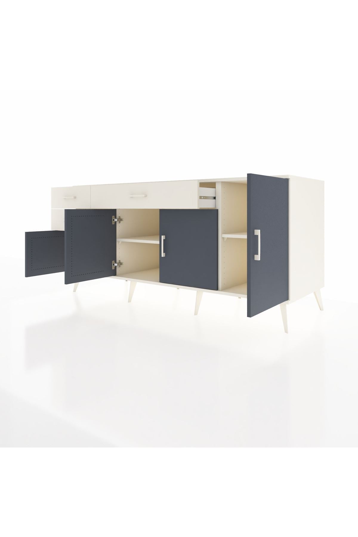 Kronos Konsol 3 Raflı 3 Çekmeceli 4 Kapaklı 176x59x83 - S610M025V07C
