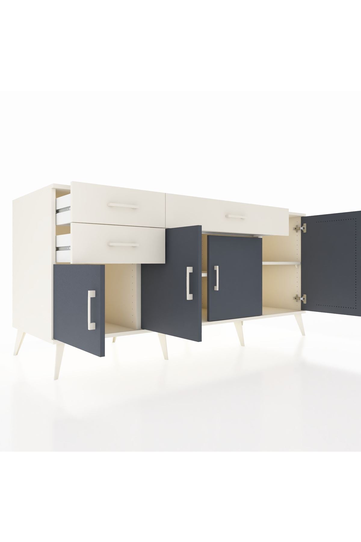 Kronos Konsol 3 Raflı 3 Çekmeceli 4 Kapaklı 176x59x83 - S610M025V07C