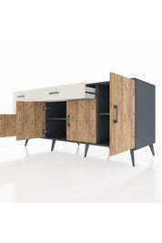 Kronos Konsol 3 Raflı 3 Çekmeceli 4 Kapaklı 176x59x83 - S610M025V10C