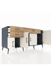 Kronos Konsol 3 Raflı 3 Çekmeceli 4 Kapaklı 176x59x83 - S610M025V15C