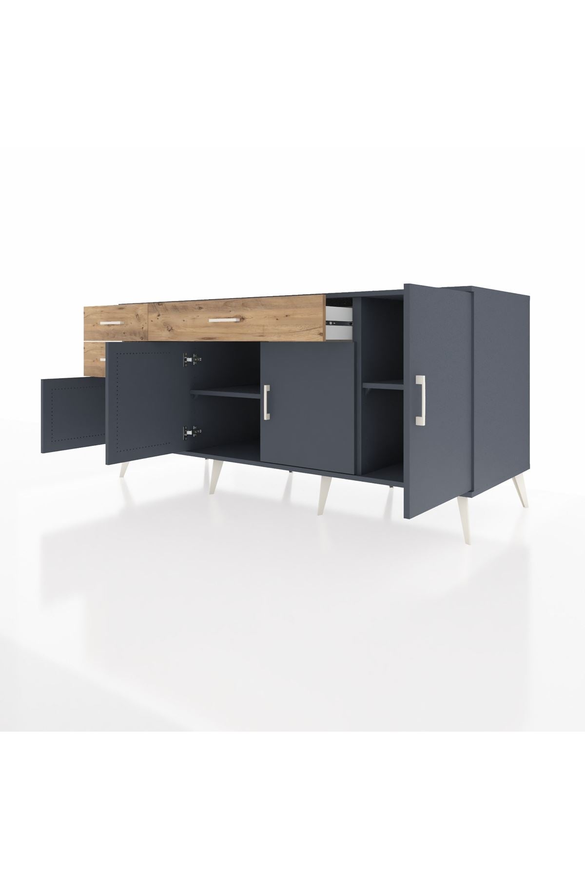Kronos Konsol 3 Raflı 3 Çekmeceli 4 Kapaklı 176x59x83 - S610M025V18C