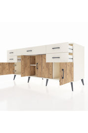 Kronos Konsol Tek Raflı 5 Çekmeceli 4 Kapaklı 176x59x83 - S610M026V01C