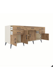 Kronos Konsol Tek Raflı 5 Çekmeceli 4 Kapaklı 176x59x83 - S610M026V03C