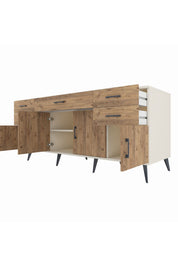Kronos Konsol Tek Raflı 5 Çekmeceli 4 Kapaklı 176x59x83 - S610M026V03C