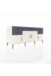 Kronos Konsol Tek Raflı 5 Çekmeceli 4 Kapaklı 176x59x83 - S610M026V05C