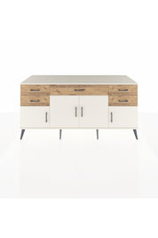 Kronos Konsol Tek Raflı 5 Çekmeceli 4 Kapaklı 176x59x83 - S610M026V06C