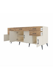 Kronos Konsol Tek Raflı 5 Çekmeceli 4 Kapaklı 176x59x83 - S610M026V06C