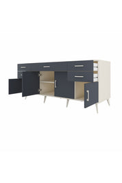 Kronos Konsol Tek Raflı 5 Çekmeceli 4 Kapaklı 176x59x83 - S610M026V08C