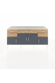 Kronos Konsol Tek Raflı 5 Çekmeceli 4 Kapaklı 176x59x83 - S610M026V09C