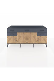 Kronos Konsol Tek Raflı 5 Çekmeceli 4 Kapaklı 176x59x83 - S610M026V11C