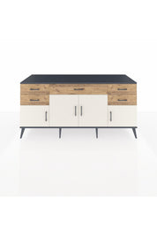 Kronos Konsol Tek Raflı 5 Çekmeceli 4 Kapaklı 176x59x83 - S610M026V15C