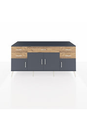 Kronos Konsol Tek Raflı 5 Çekmeceli 4 Kapaklı 176x59x83 - S610M026V18C