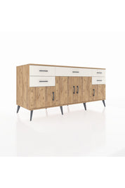Kronos Konsol Tek Raflı 5 Çekmeceli 4 Kapaklı 176x59x83 - S610M026V19C