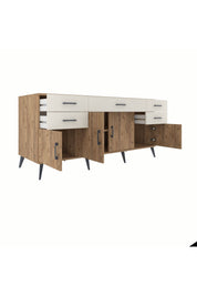 Kronos Konsol Tek Raflı 5 Çekmeceli 4 Kapaklı 176x59x83 - S610M026V19C