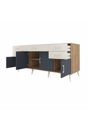 Kronos Konsol Tek Raflı 5 Çekmeceli 4 Kapaklı 176x59x83 - S610M026V25C
