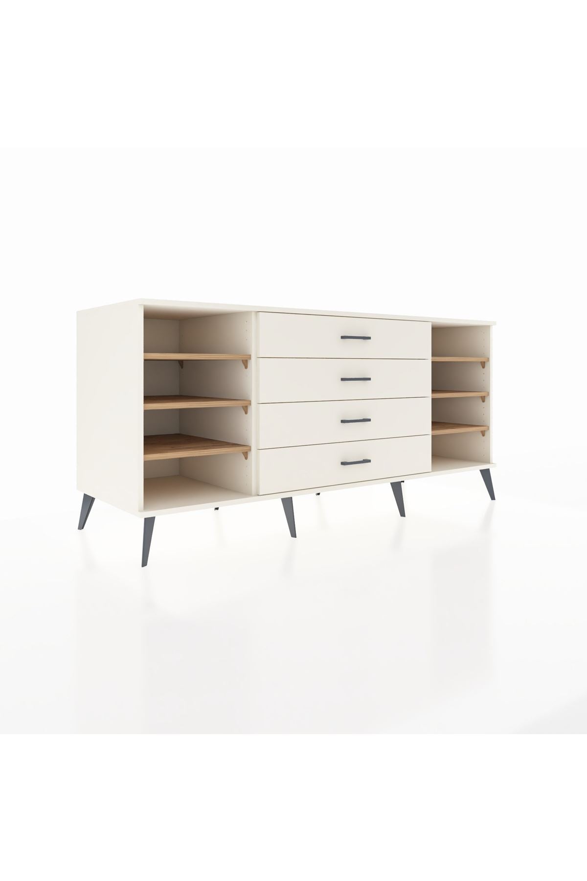 Kronos Konsol 6 Raflı 4 Çekmeceli 176x59x83 - S610M027V01C