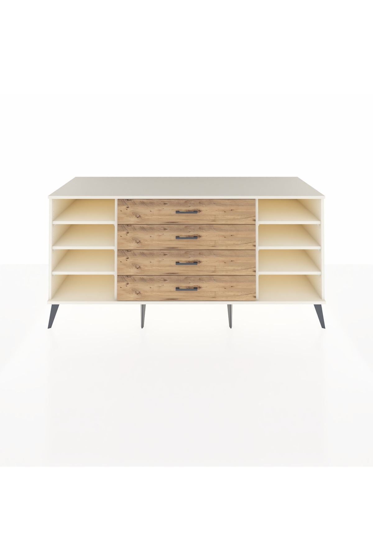 Kronos Konsol 6 Raflı 4 Çekmeceli 176x59x83 - S610M027V06C