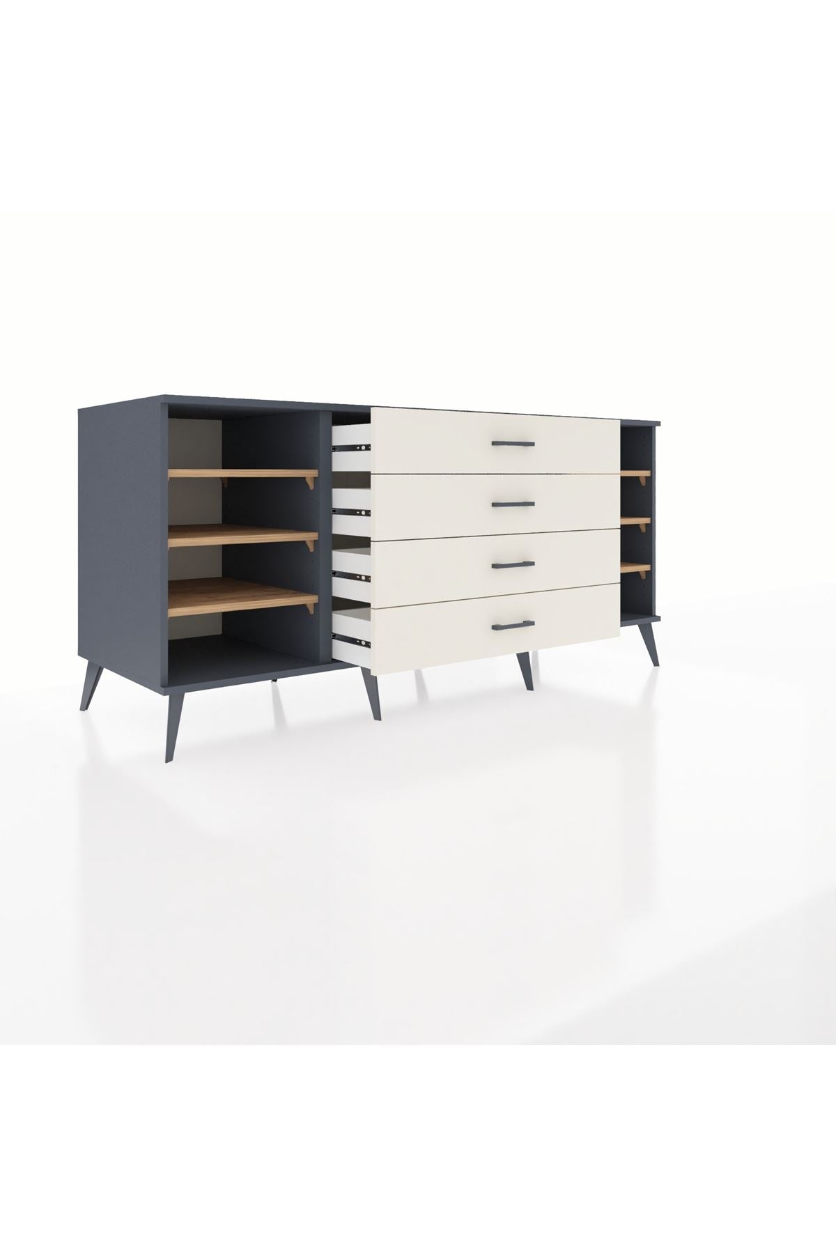 Kronos Konsol 6 Raflı 4 Çekmeceli 176x59x83 - S610M027V10C