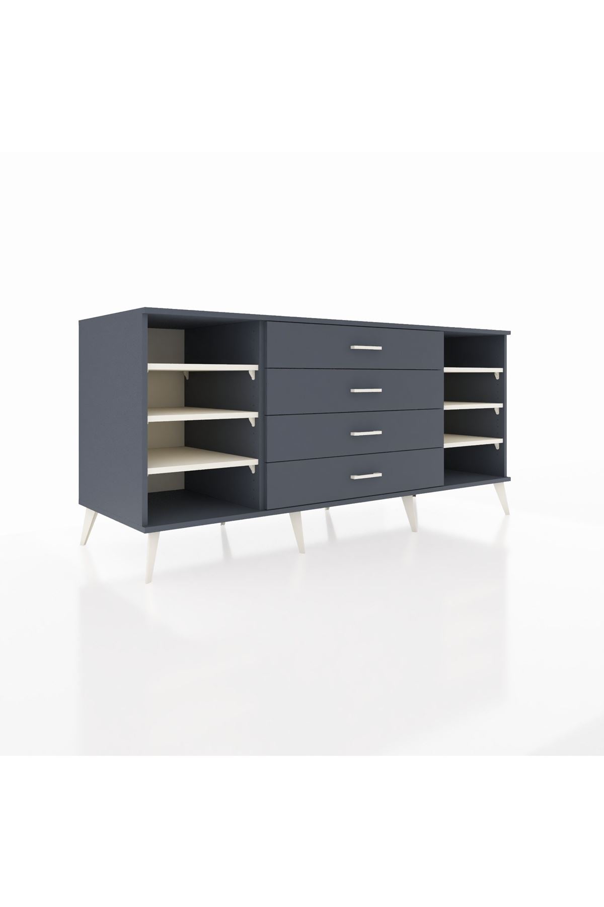 Kronos Konsol 6 Raflı 4 Çekmeceli 176x59x83 - S610M027V14C