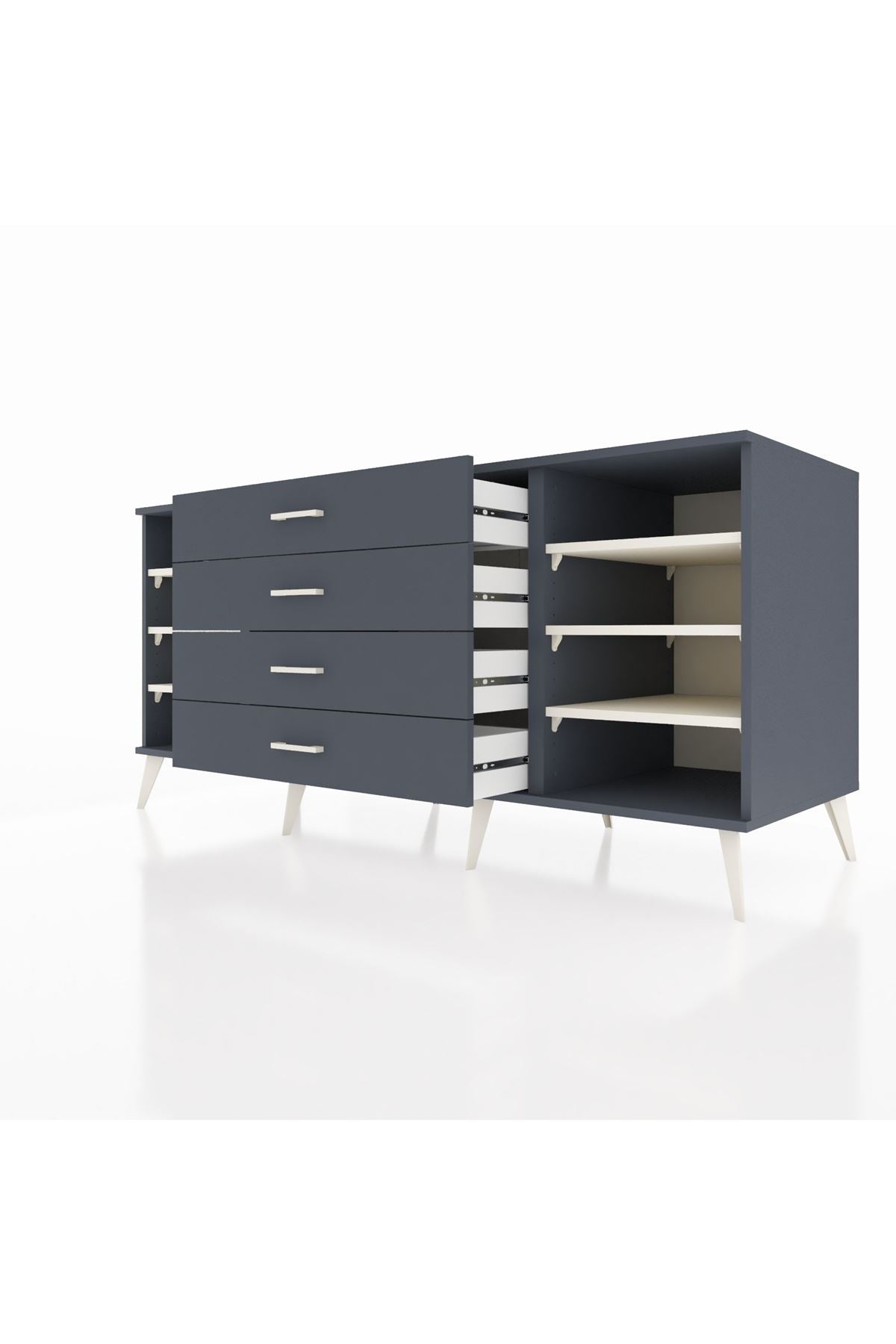Kronos Konsol 6 Raflı 4 Çekmeceli 176x59x83 - S610M027V14C