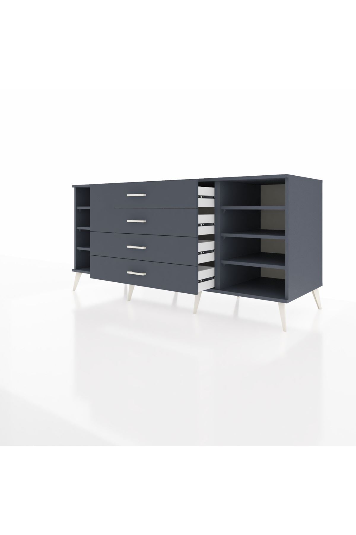 Kronos Konsol 6 Raflı 4 Çekmeceli 176x59x83 - S610M027V17C