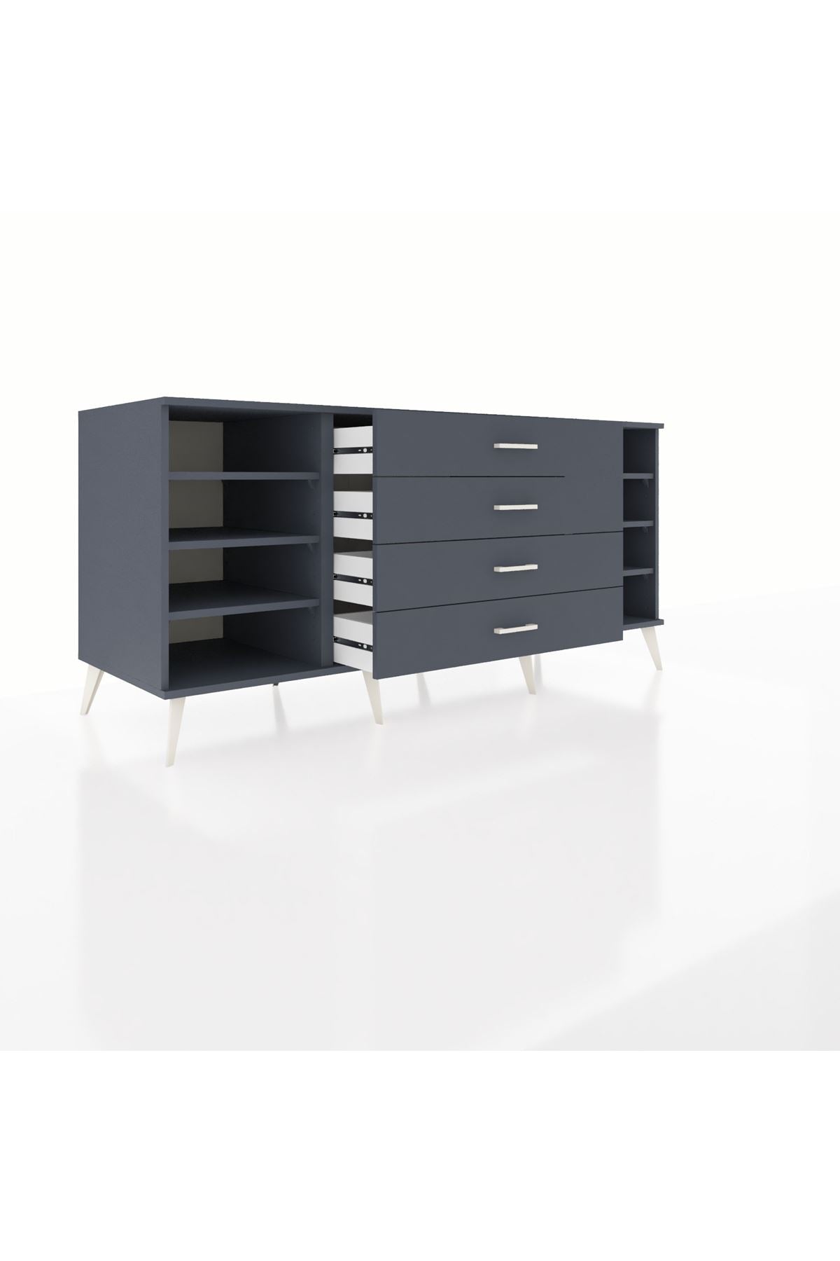 Kronos Konsol 6 Raflı 4 Çekmeceli 176x59x83 - S610M027V17C