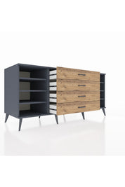 Kronos Konsol 6 Raflı 4 Çekmeceli 176x59x83 - S610M027V18C