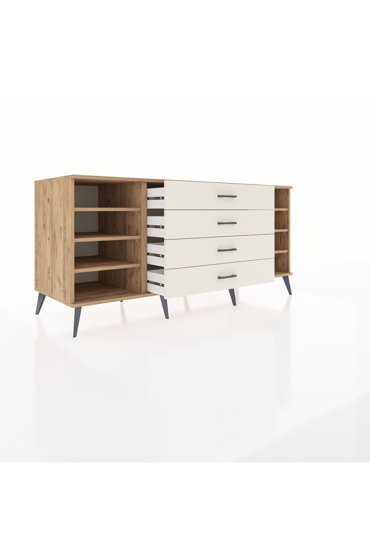 Kronos Konsol 6 Raflı 4 Çekmeceli 176x59x83 - S610M027V19C