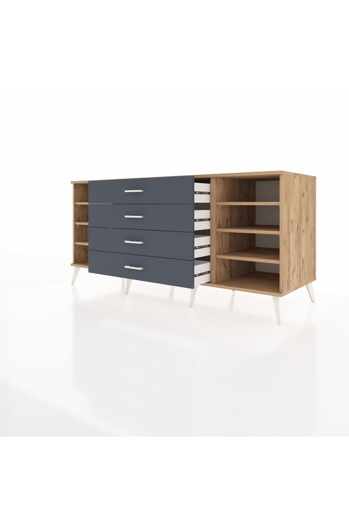 Kronos Konsol 6 Raflı 4 Çekmeceli 176x59x83 - S610M027V20C