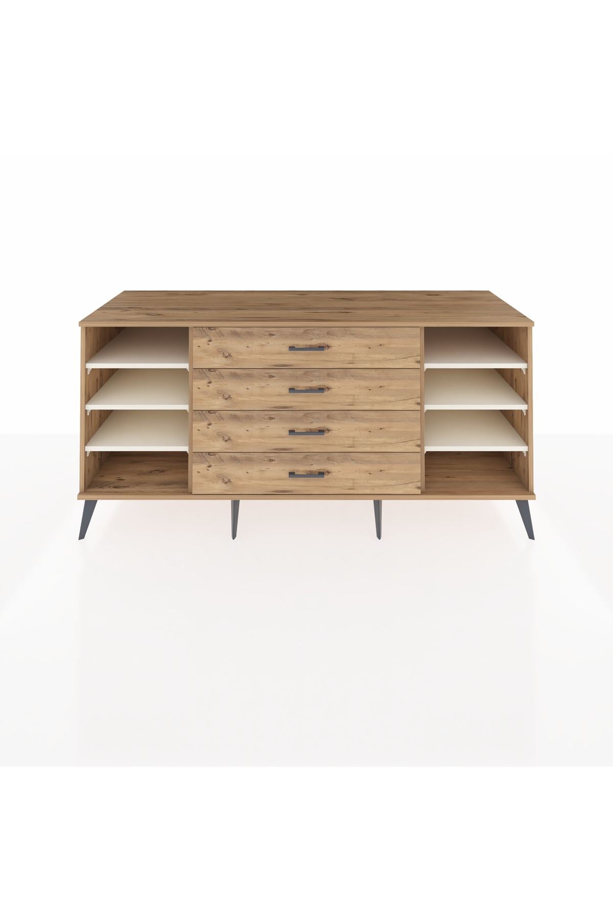Kronos Konsol 6 Raflı 4 Çekmeceli 176x59x83 - S610M027V24C