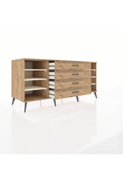 Kronos Konsol 6 Raflı 4 Çekmeceli 176x59x83 - S610M027V24C