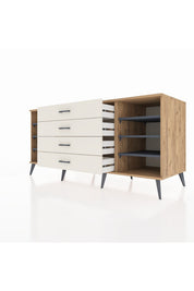 Kronos Konsol 6 Raflı 4 Çekmeceli 176x59x83 - S610M027V25C
