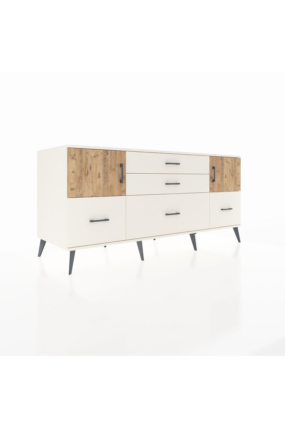 Kronos Konsol 2 Raflı 5 Çekmeceli 2 Kapaklı 176x59x83 - S610M029V01C