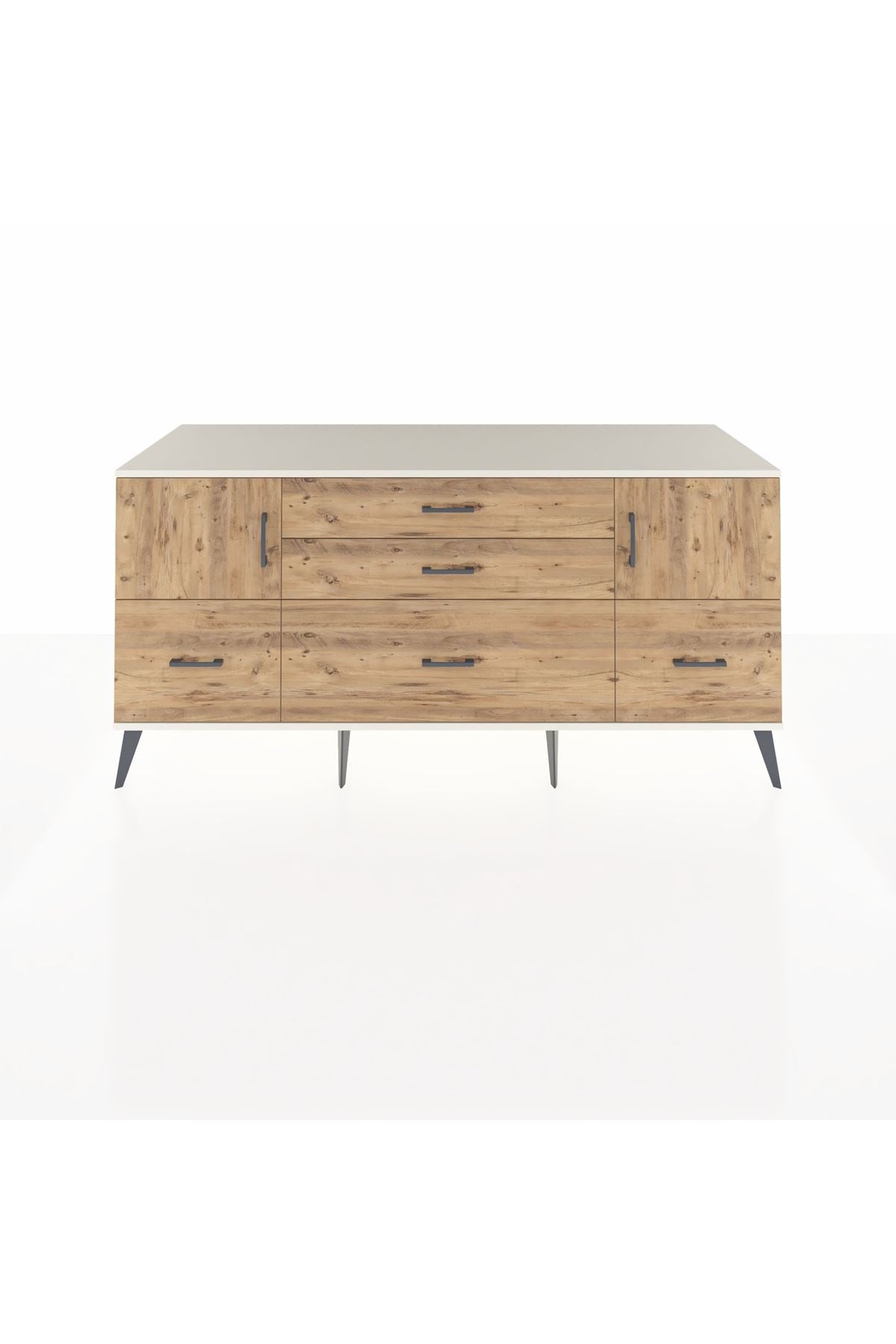Kronos Konsol 2 Raflı 5 Çekmeceli 2 Kapaklı 176x59x83 - S610M029V03C