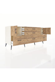 Kronos Konsol 2 Raflı 5 Çekmeceli 2 Kapaklı 176x59x83 - S610M029V03C