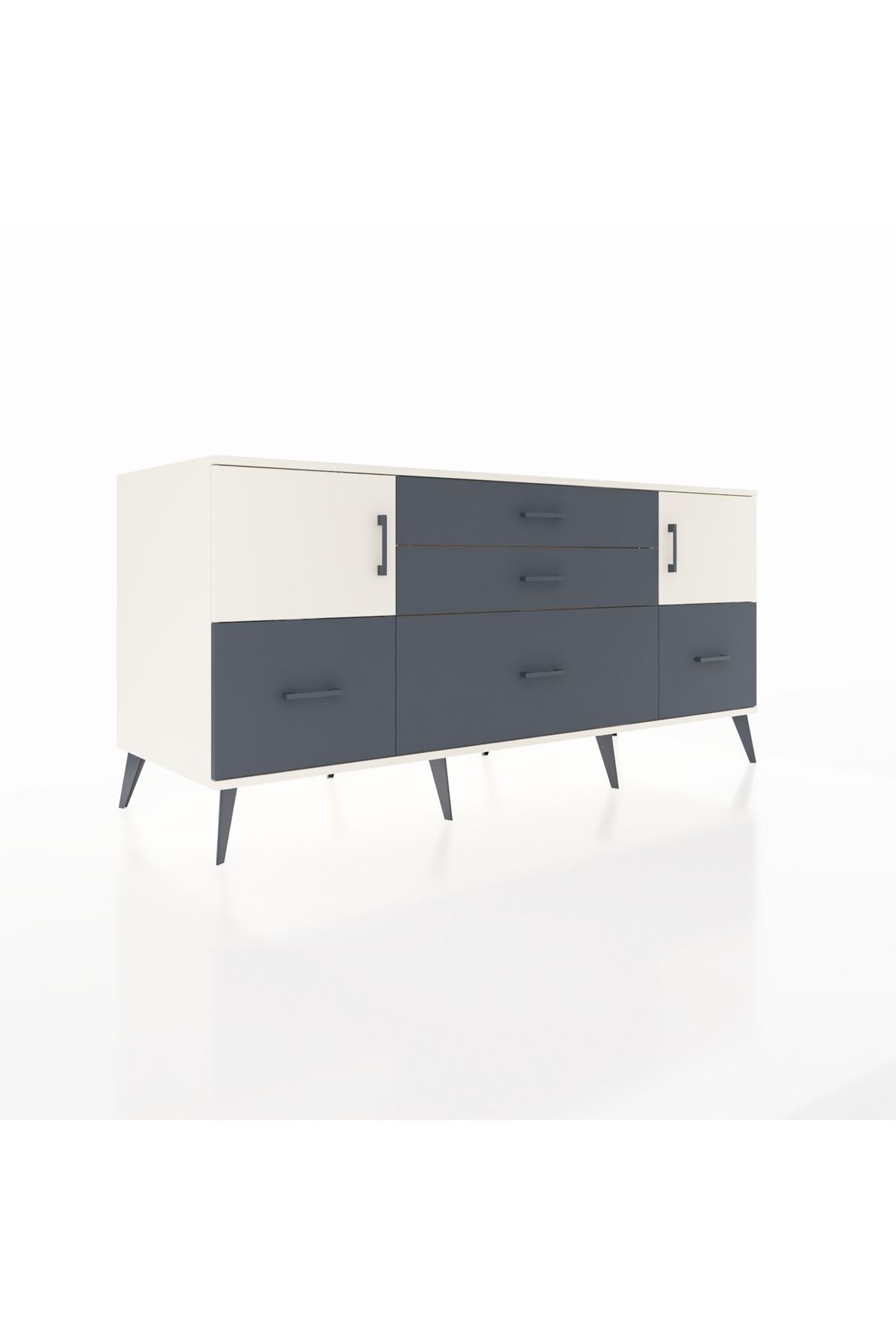 Kronos Konsol 2 Raflı 5 Çekmeceli 2 Kapaklı 176x59x83 - S610M029V05C