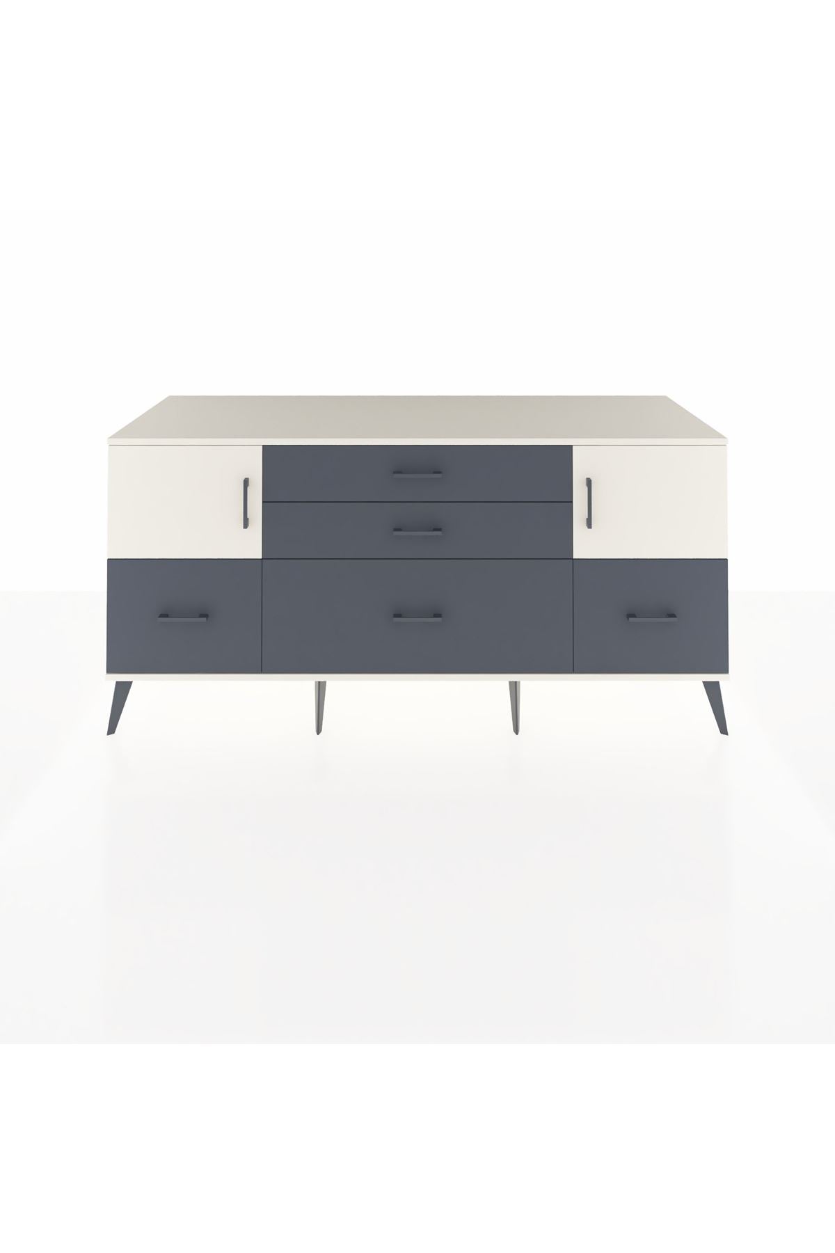 Kronos Konsol 2 Raflı 5 Çekmeceli 2 Kapaklı 176x59x83 - S610M029V05C