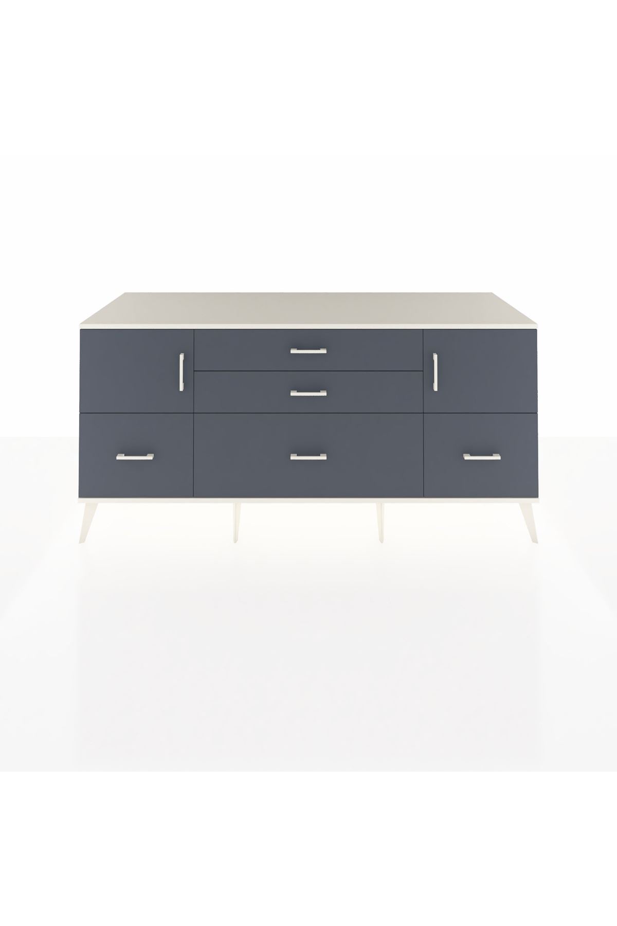 Kronos Konsol 2 Raflı 5 Çekmeceli 2 Kapaklı 176x59x83 - S610M029V08C