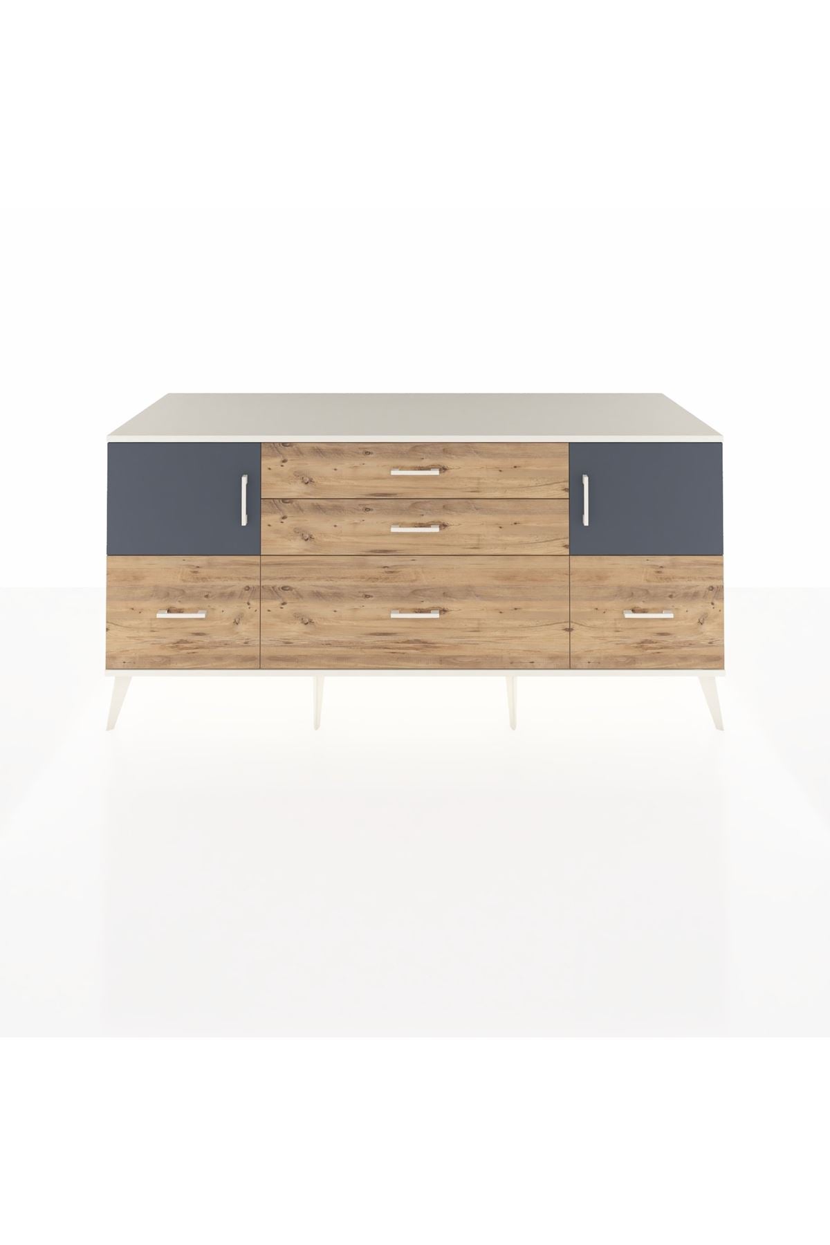 Kronos Konsol 2 Raflı 5 Çekmeceli 2 Kapaklı 176x59x83 - S610M029V09C