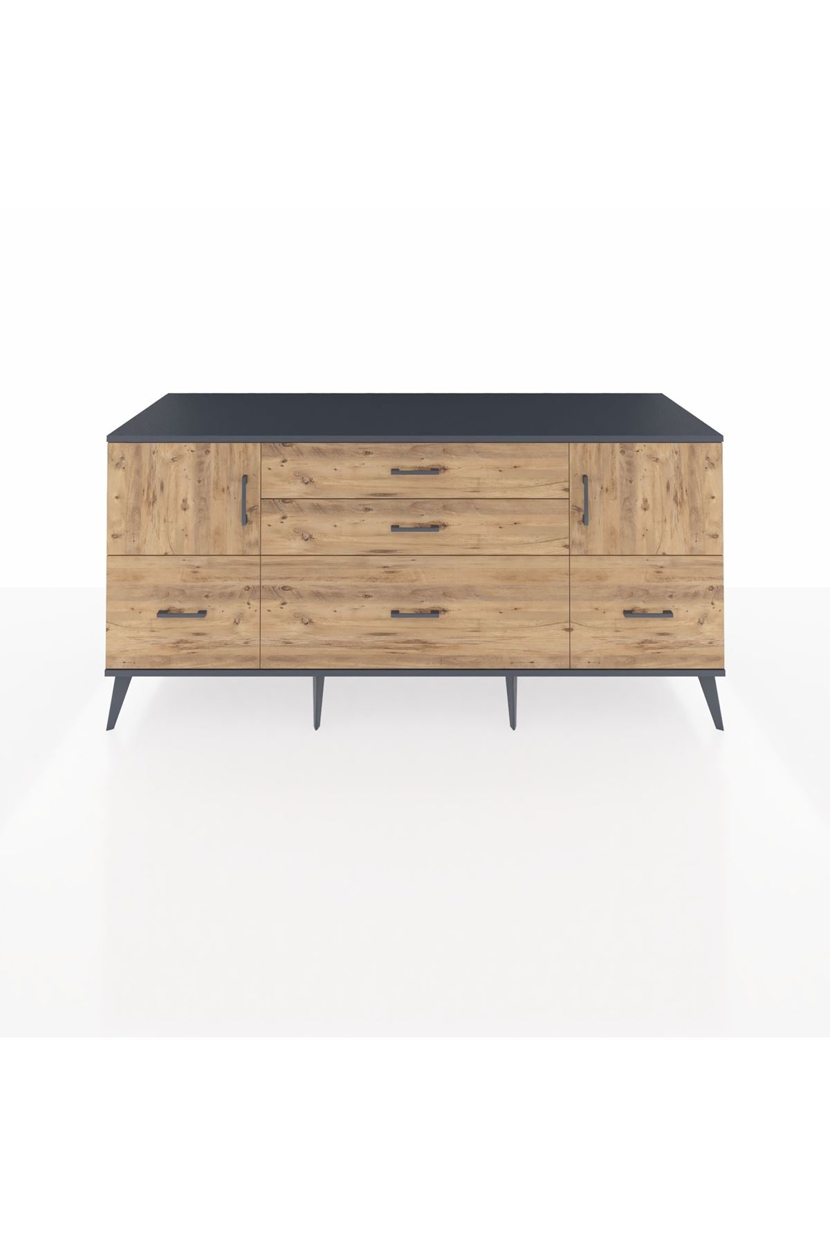 Kronos Konsol 2 Raflı 5 Çekmeceli 2 Kapaklı 176x59x83 - S610M029V12C