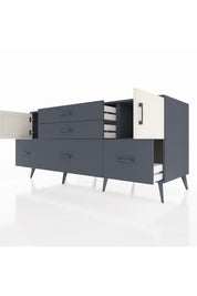 Kronos Konsol 2 Raflı 5 Çekmeceli 2 Kapaklı 176x59x83 - S610M029V14C